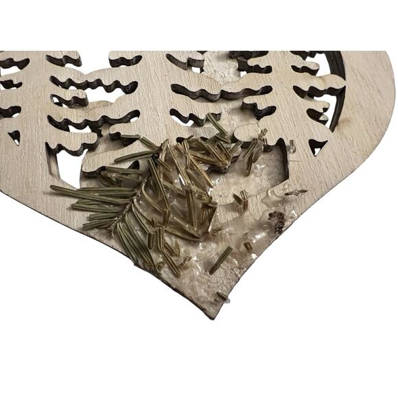 Ganz Christmas Wooden Laser Cut Ornaments Round Santa & Snowman - Picture 10 of 12